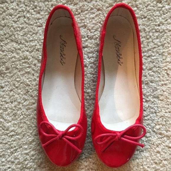 cute red flats